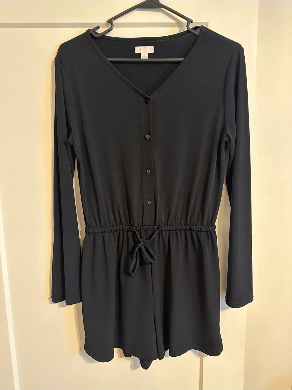 Women’s Black Long-Sleeve Romper